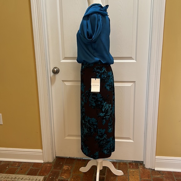 WHO WHAT WEAR Floral Midi Pencil Skirt sz8 NWT - Picture 6 of 14